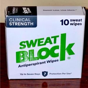 Sweat block Max Clinical Antiperspirant Wipes (read description)